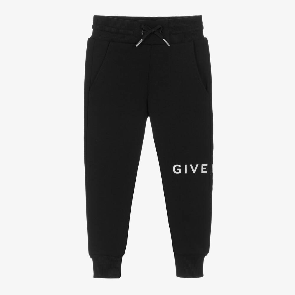 Givenchy - Bas de jogging noir en coton fille | Childrensalon