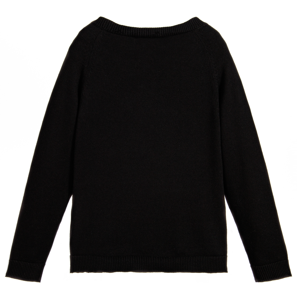 Givenchy - Girls Black Cotton Sweater 