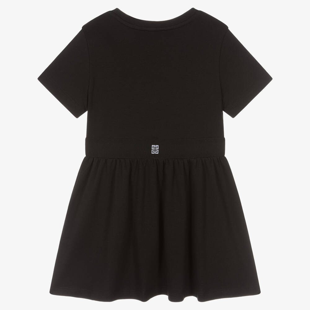 Givenchy Robe t shirt noire en coton fille Childrensalon Outlet