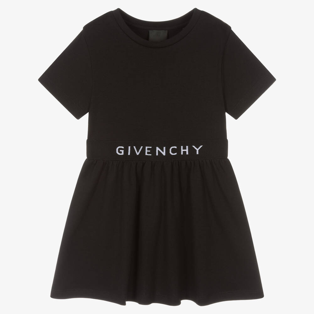 Givenchy Robe t shirt noire en coton fille Childrensalon Outlet