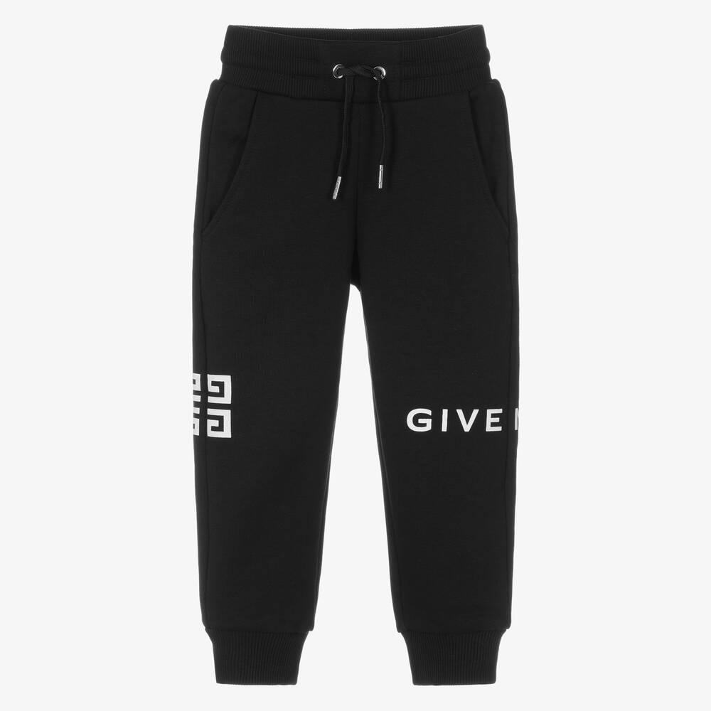 Givenchy - Girls Black Logo Joggers | Childrensalon