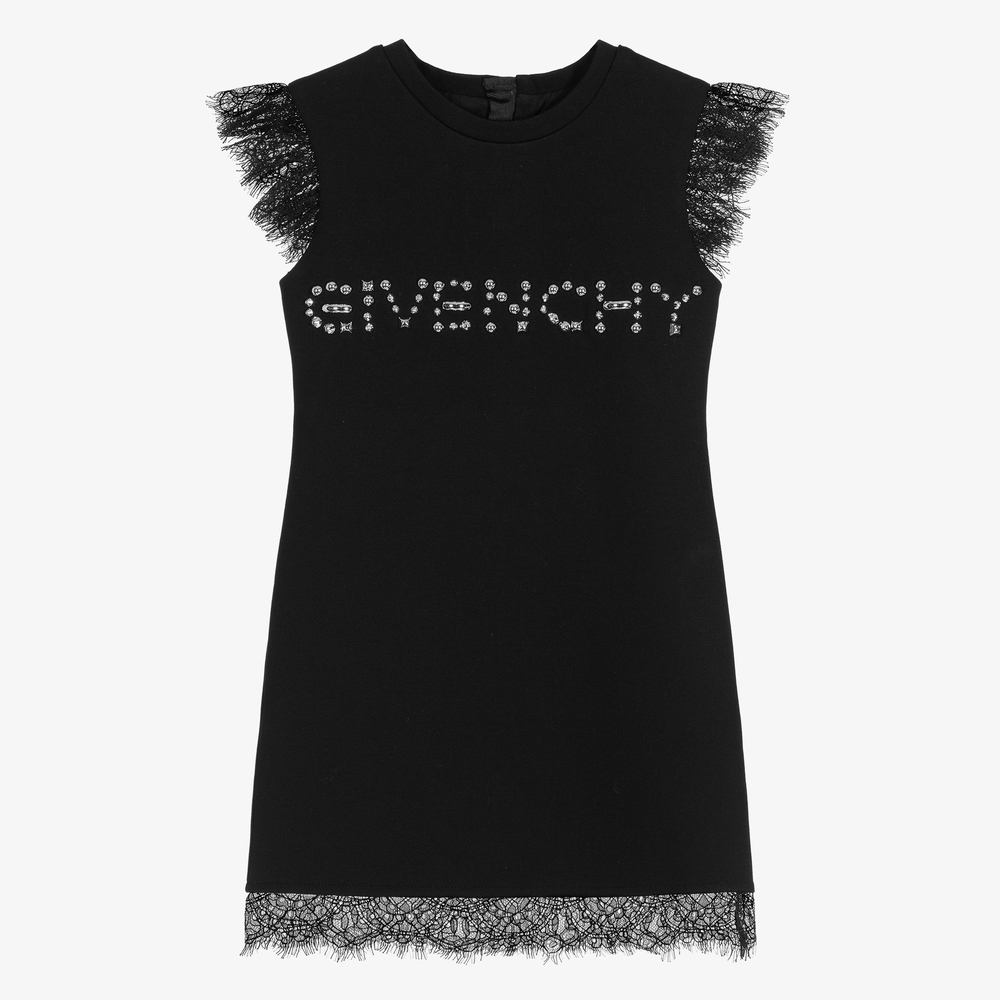 Givenchy - Черное трикотажное платье для девочек | Childrensalon