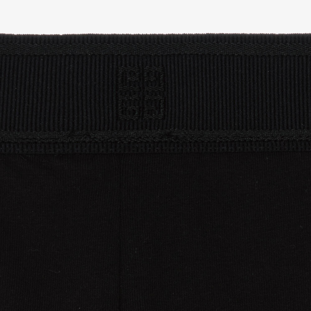 Givenchy-Girls Black Sequin Cotton Leggings | Childrensalon Outlet