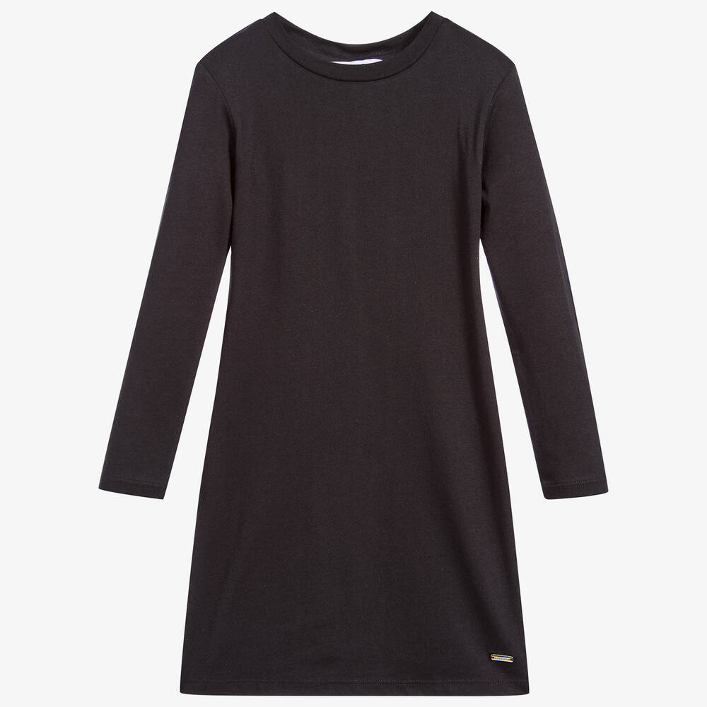 Givenchy-Girls Black Silk Voile Dress | Childrensalon Outlet