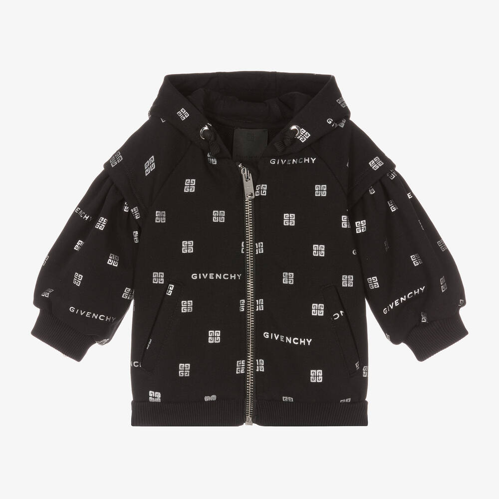 Givenchy - 4G Kapuzenjacke Schwarz/Silber | Childrensalon