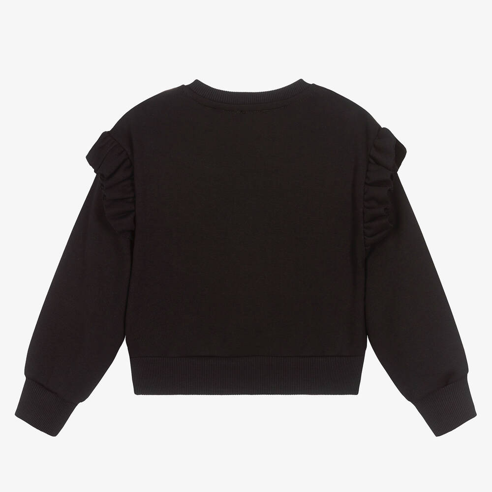 Givenchy Girls Black Swarovski Sweatshirt