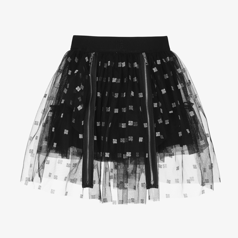 Givenchy-Черная юбка из тюля для девочек | Childrensalon Outlet