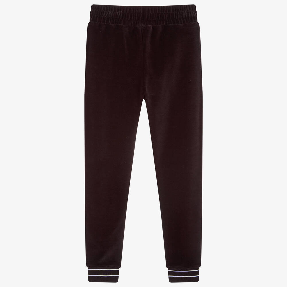 Givenchy-Girls Black Velour Joggers | Childrensalon Outlet