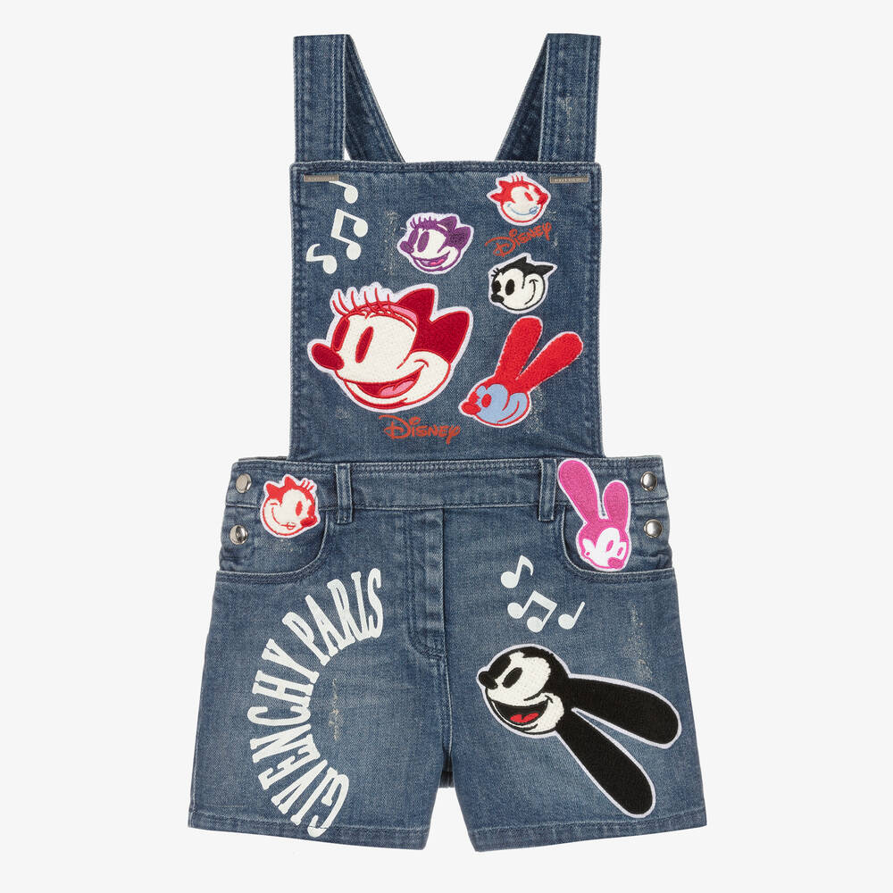 Givenchy - Blaue Disney Denim-Latzhose für Mädchen | Childrensalon