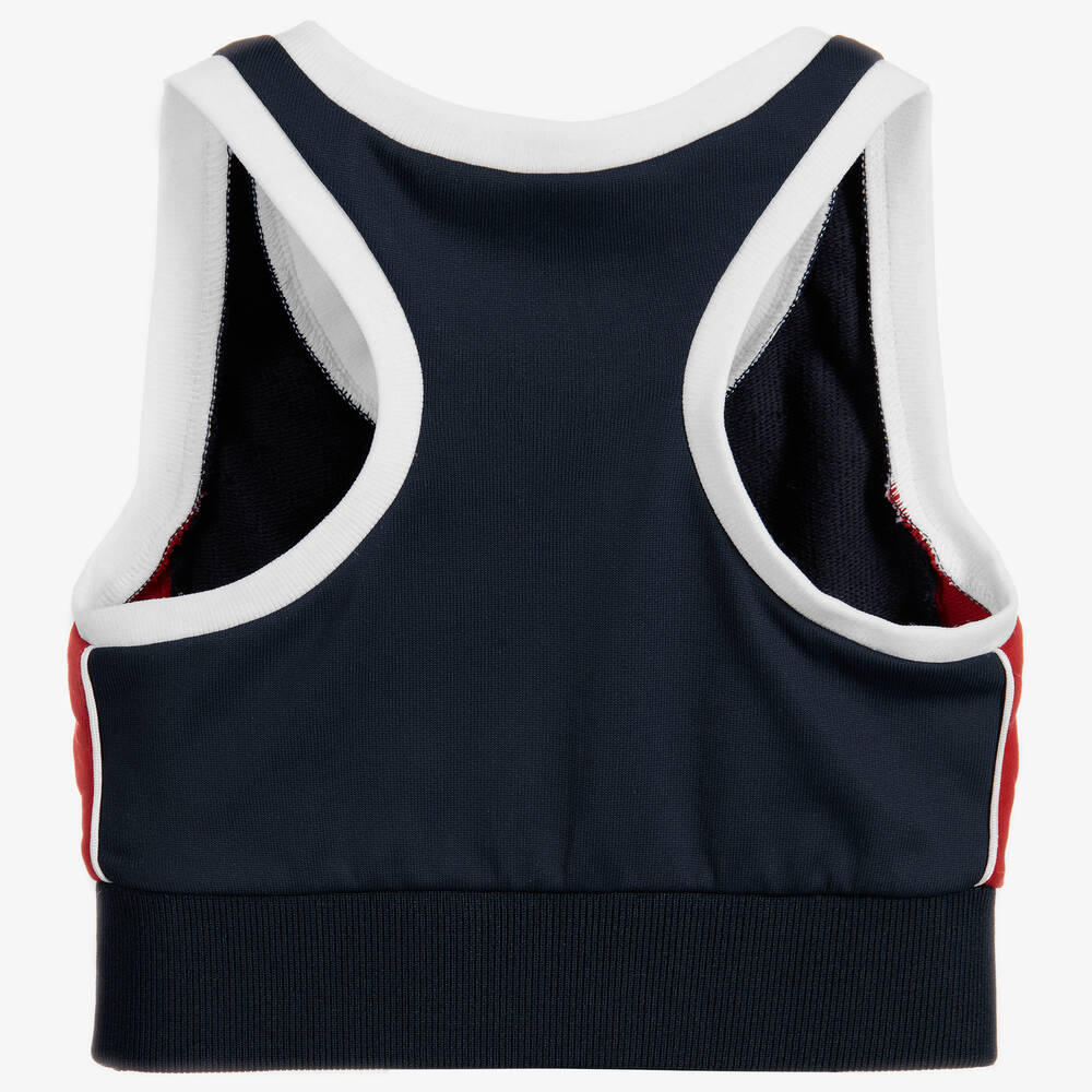 Givenchy-Girls Blue Jersey Cropped Top  | Childrensalon Outlet