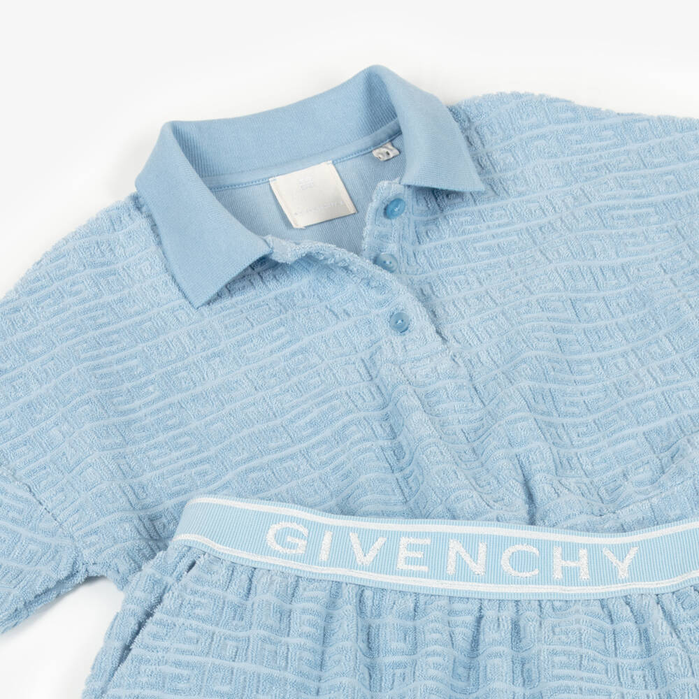 Givenchy-Girls Blue Logo Terry Ensemble | Childrensalon Outlet