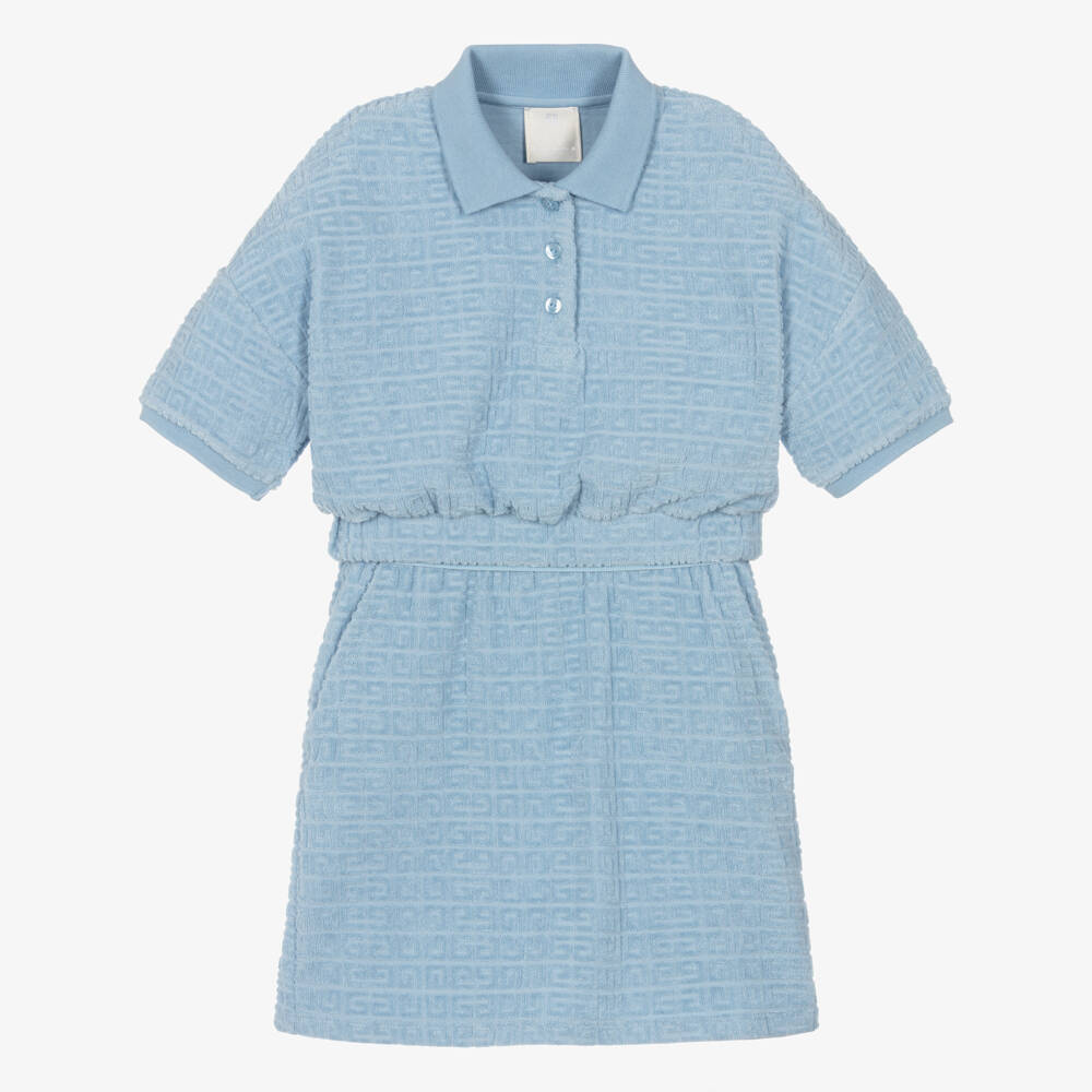 Givenchy-Girls Blue Logo Terry Ensemble | Childrensalon Outlet