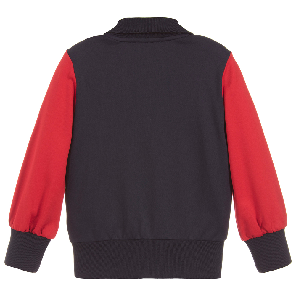 Givenchy-Girls Blue & Red Zip-Up Top | Childrensalon Outlet