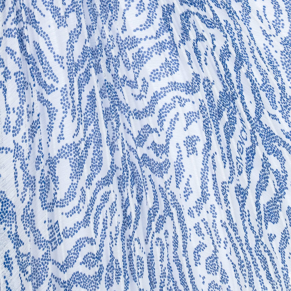 Givenchy-Бело-голубая юбка с принтом под зебру | Childrensalon Outlet