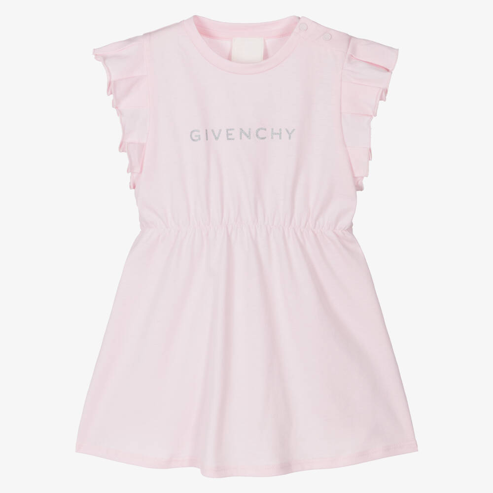Givenchy-Girls Blush Jersey Glitter Dress | Childrensalon Outlet