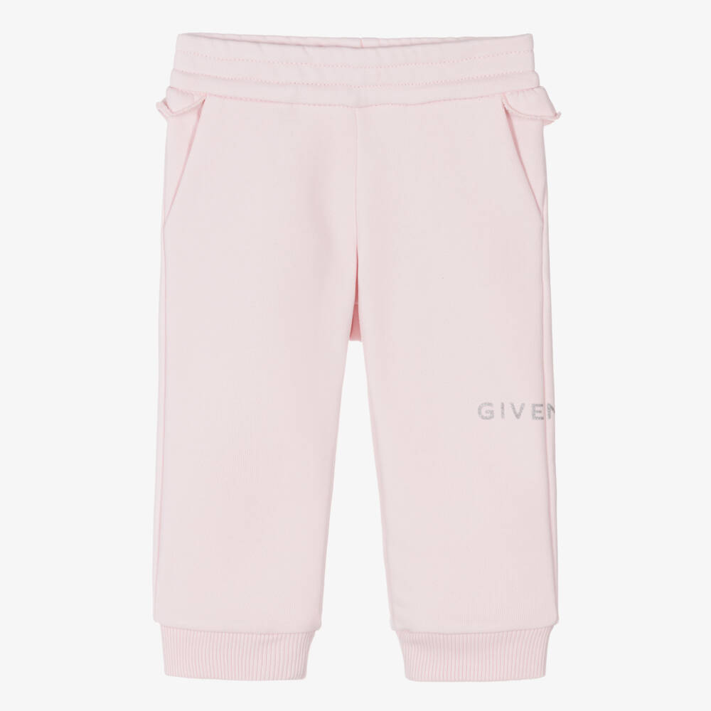 Givenchy-بنطلون محبوك وردي فاتح للبنات مع كشكشات | Childrensalon Outlet