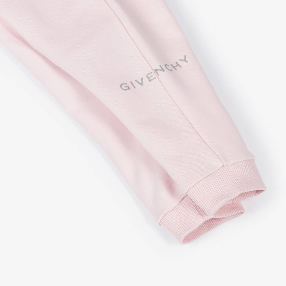Givenchy-Girls Blush Ruffle Knit Trousers | Childrensalon Outlet