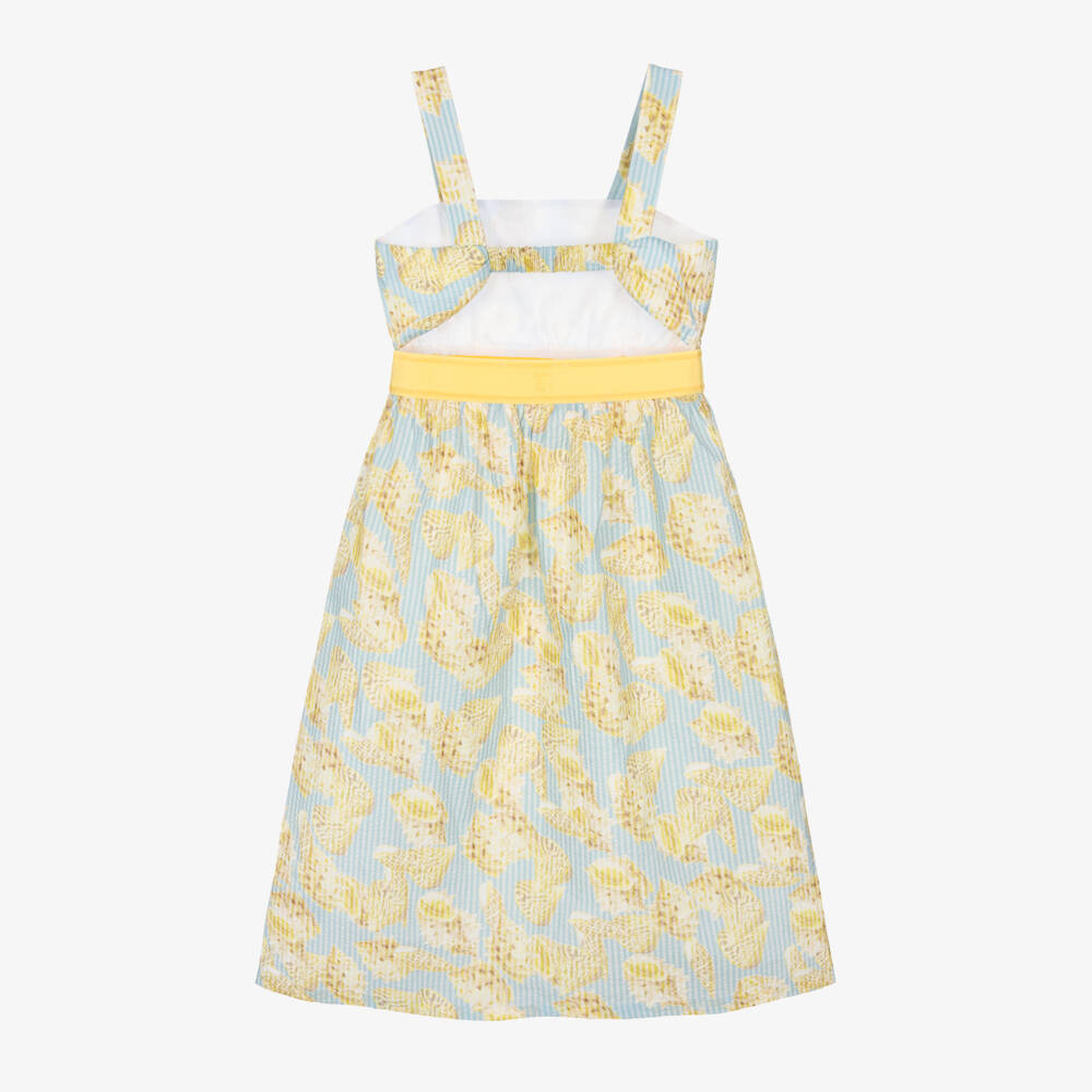 Givenchy-فستان أزرق منعش للبنات بنقشة الأصداف | Childrensalon Outlet