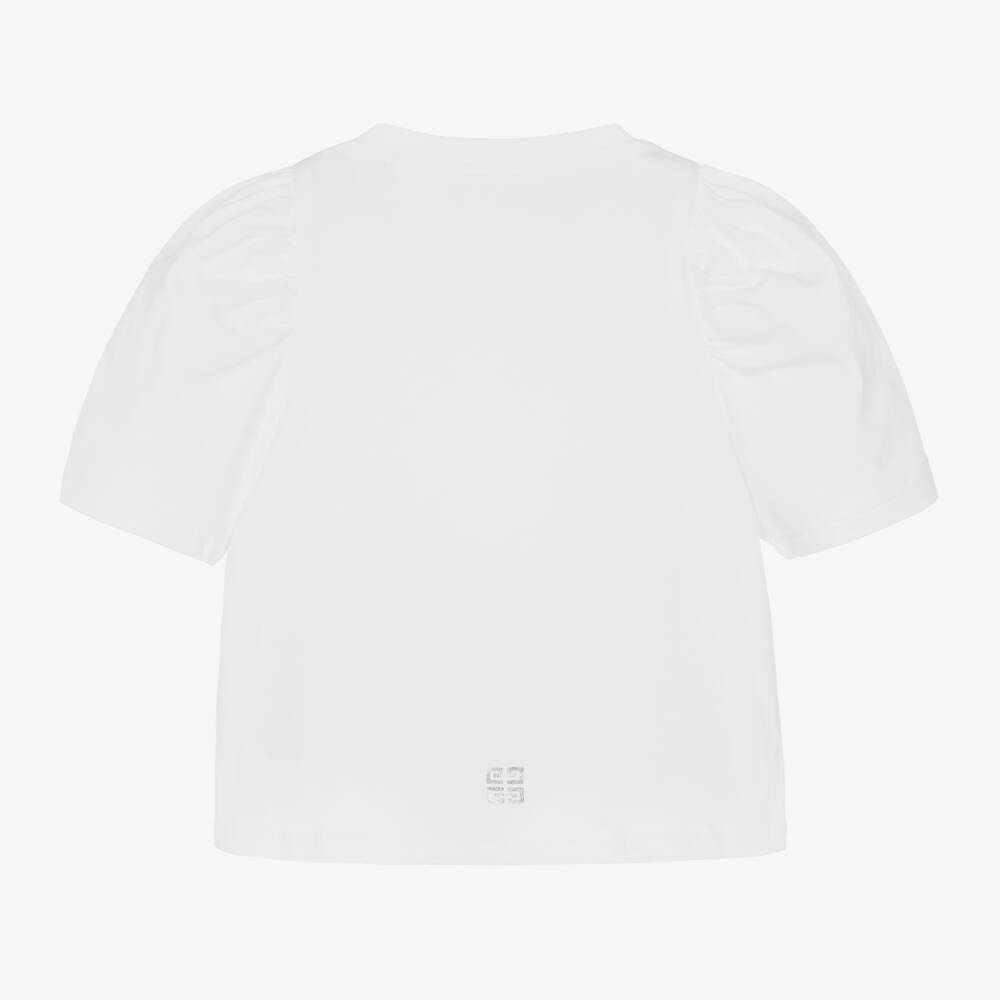 Givenchy-Girls Cotton White Tee | Childrensalon Outlet