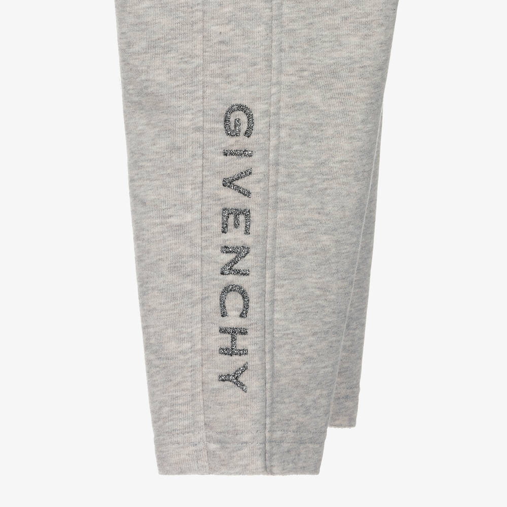 Givenchy-Girls Grey Cotton Wide Leg Joggers | Childrensalon Outlet