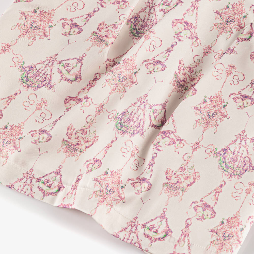 Givenchy-Платье из атласа с люстрой розовое для девочек | Childrensalon Outlet