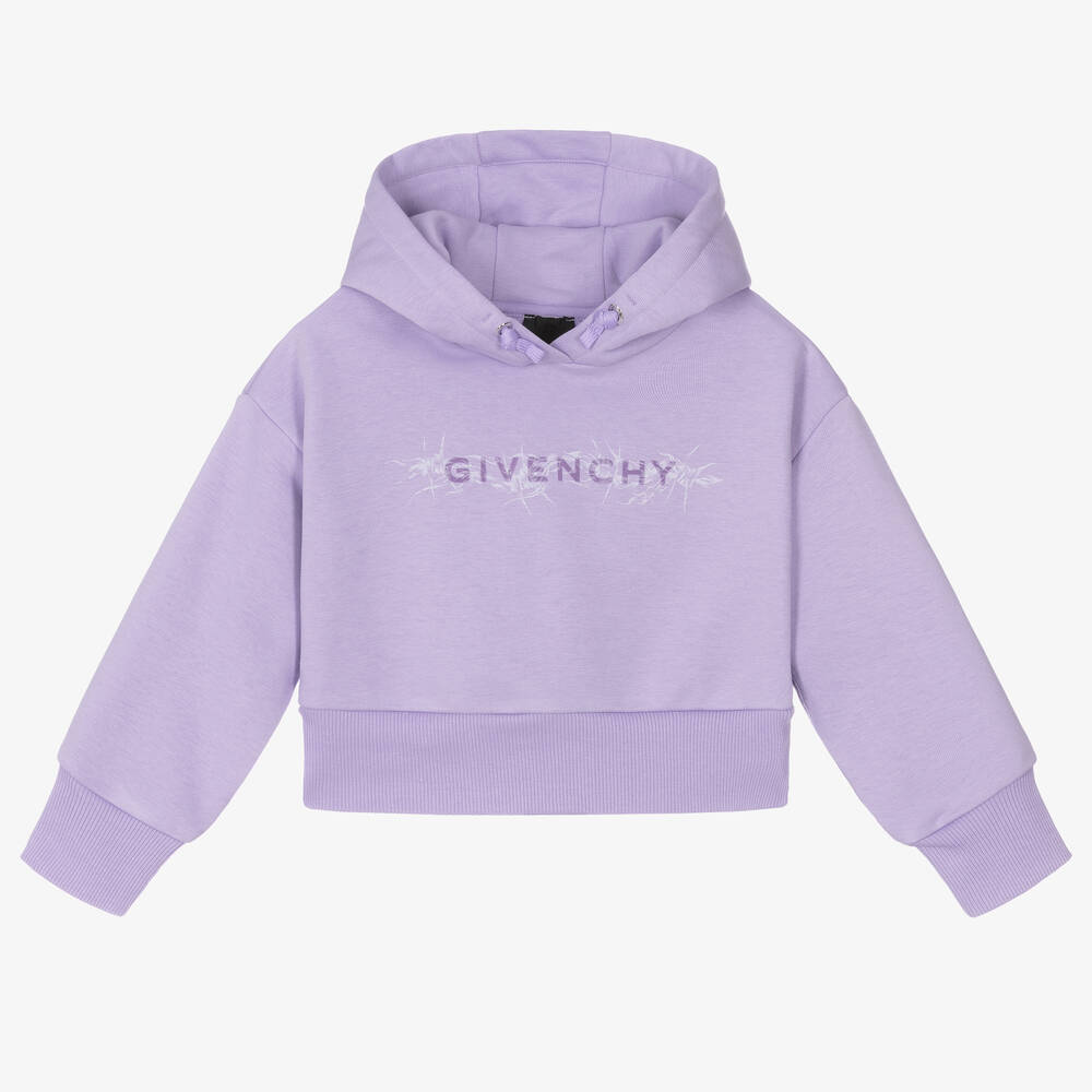 Givenchy - Girls Lilac Purple Hoodie | Childrensalon
