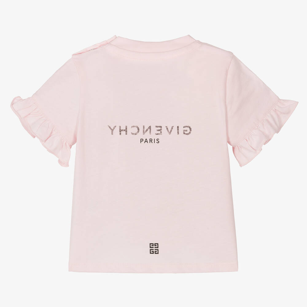 Tシャツ・カットソー GIVENCHY PASTEL PINK COTTON T-SHIRT GIVENCHY t-shirt in cotton with rhinestones in - pink