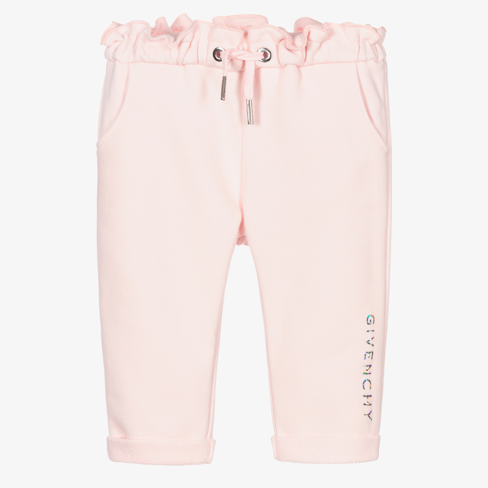 Givenchy-Girls Pale Pink Logo Joggers | Childrensalon Outlet