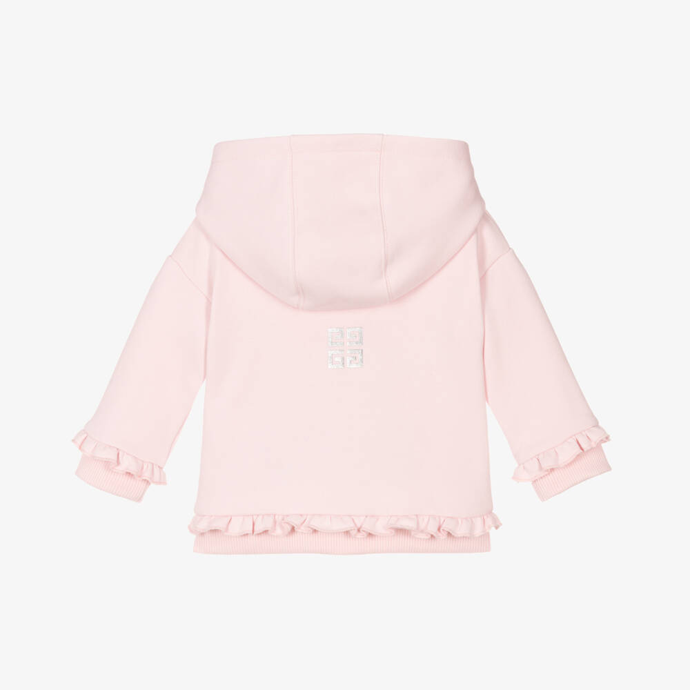 Givenchy-Girls Pale Pink Zip-Up Jacket | Childrensalon Outlet