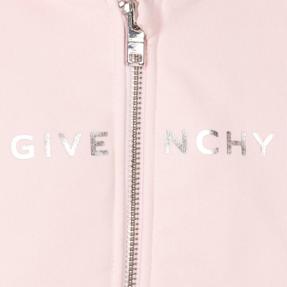 Givenchy-Girls Pale Pink Zip-Up Jacket | Childrensalon Outlet