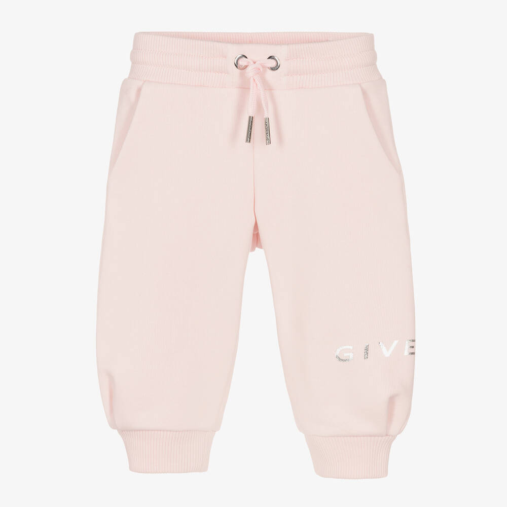 Givenchy-Girls Pink 4G Logo Joggers | Childrensalon Outlet