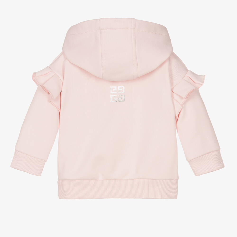 Givenchy - Girls Pink 4G Logo Zip-Up Top | Childrensalon Outlet
