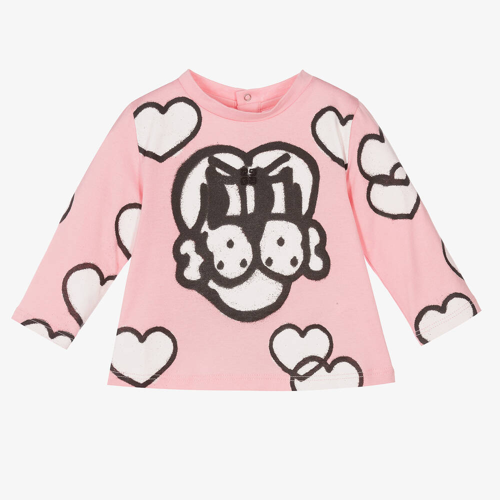 Givenchy - Розовый хлопковый топ для девочек  | Childrensalon