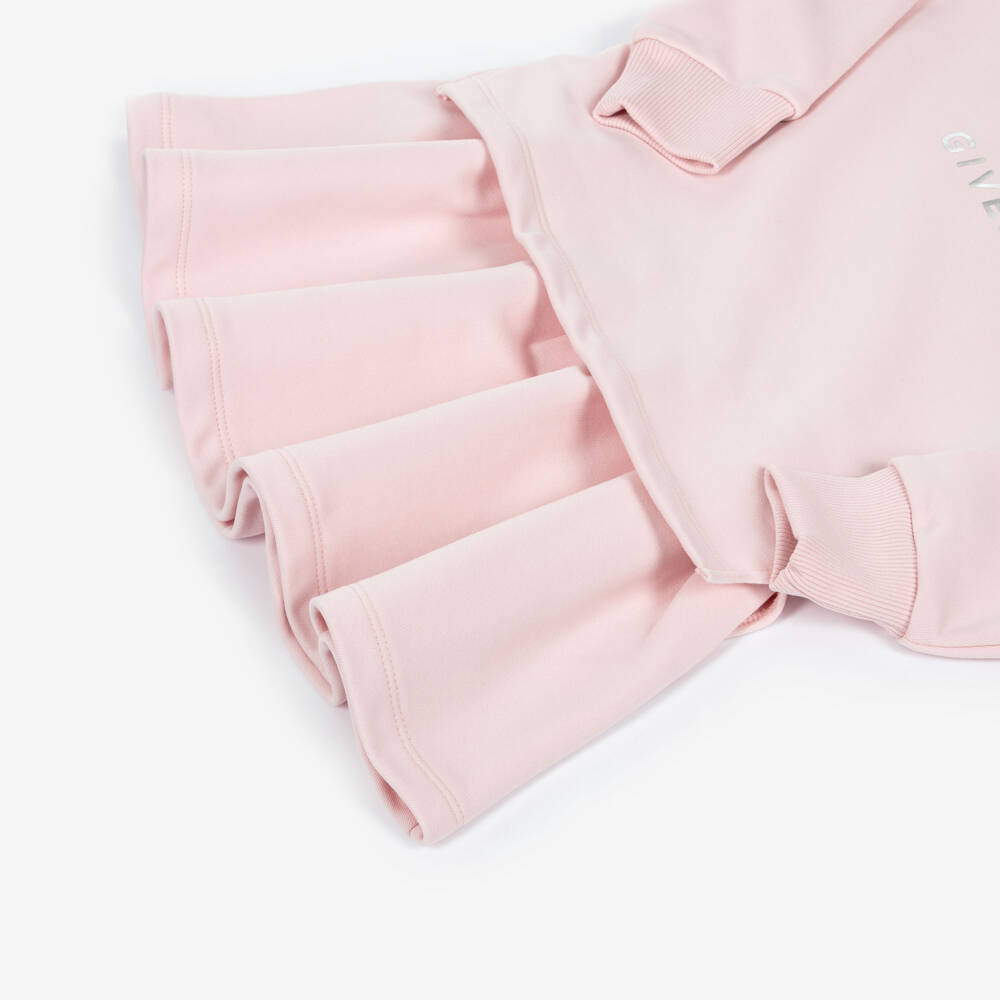 Givenchy-Girls Pink Cotton Jersey Layered Dress | Childrensalon Outlet