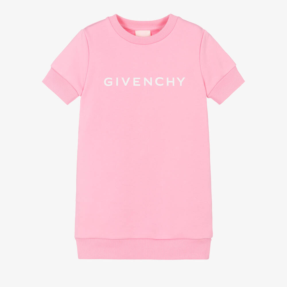 Givenchy - فستان قطن جيرسي لون زهري | Childrensalon