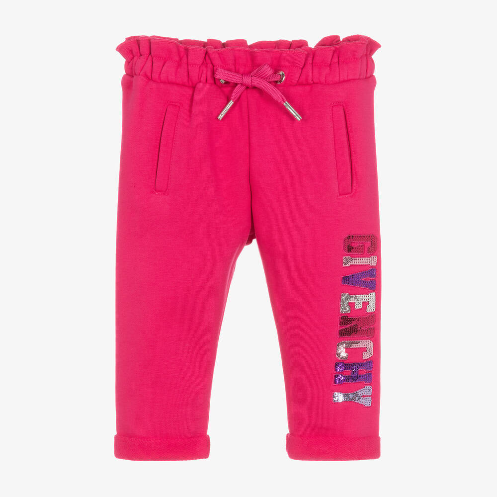 Givenchy - Jogging pailleté rose Fille | Childrensalon