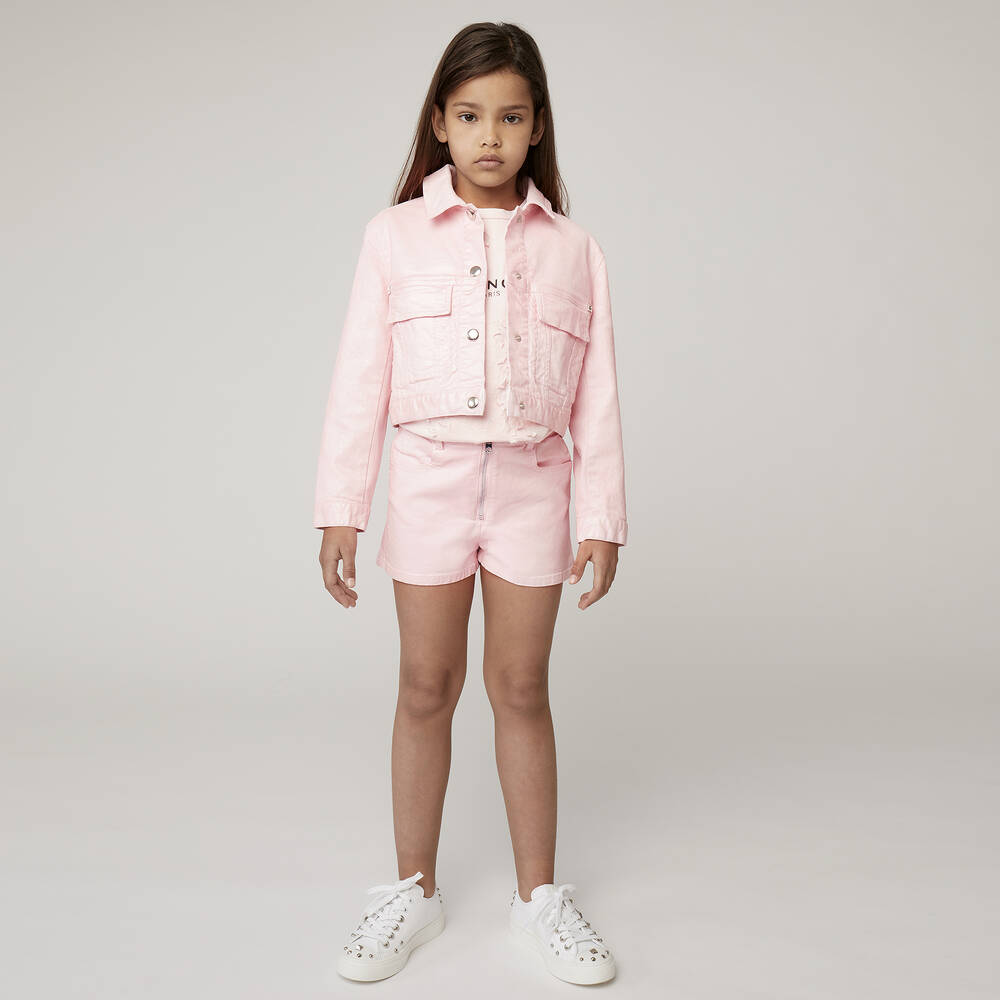 Givenchy-Girls Pink Cotton Shorts | Childrensalon Outlet