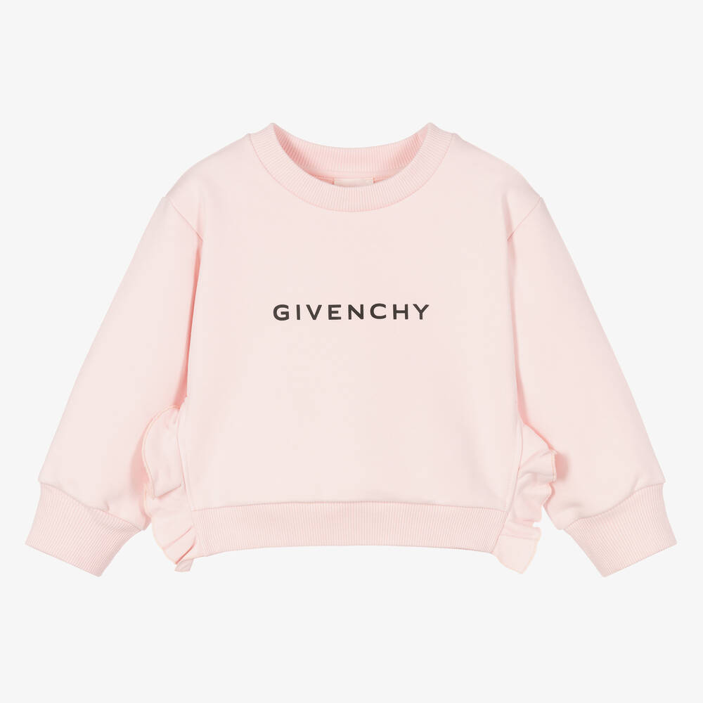 Givenchy - Girls Pink Cotton Sweatshirt | Childrensalon