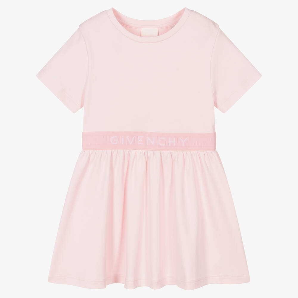 Givenchy - فستان تيشيرت قطن لون زهري | Childrensalon