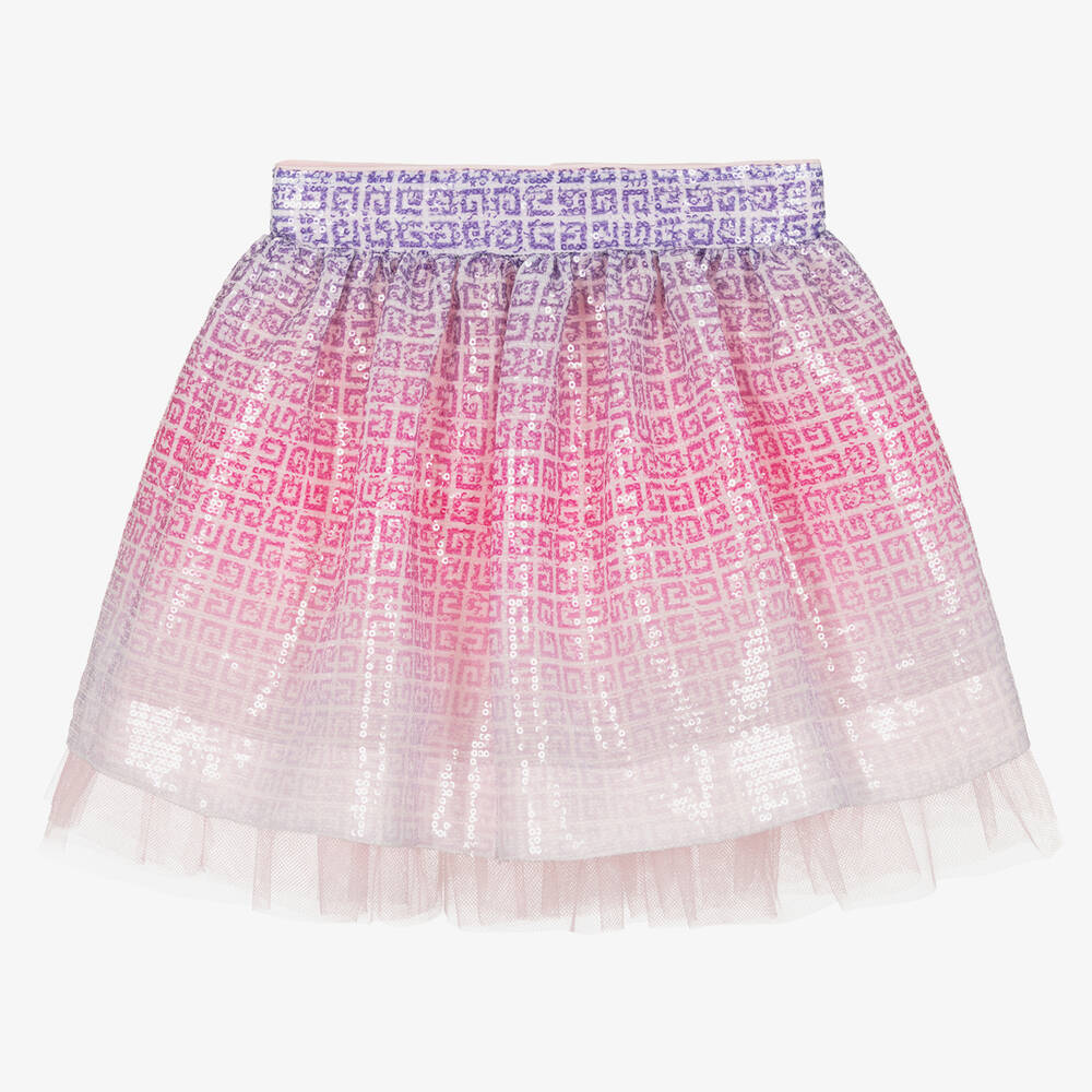 Givenchy - Jupe en sequins dégradé de rose 4G | Childrensalon