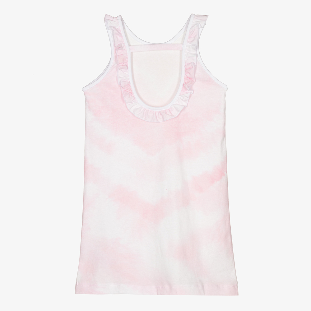 Givenchy-Girls Pink Heart Tie Dye Dress | Childrensalon Outlet