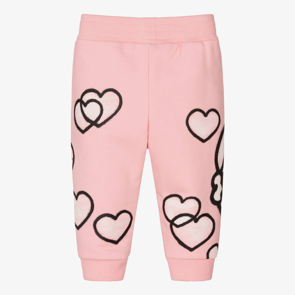 Givenchy Girls Pink Hearts Joggers Childrensalon Outlet