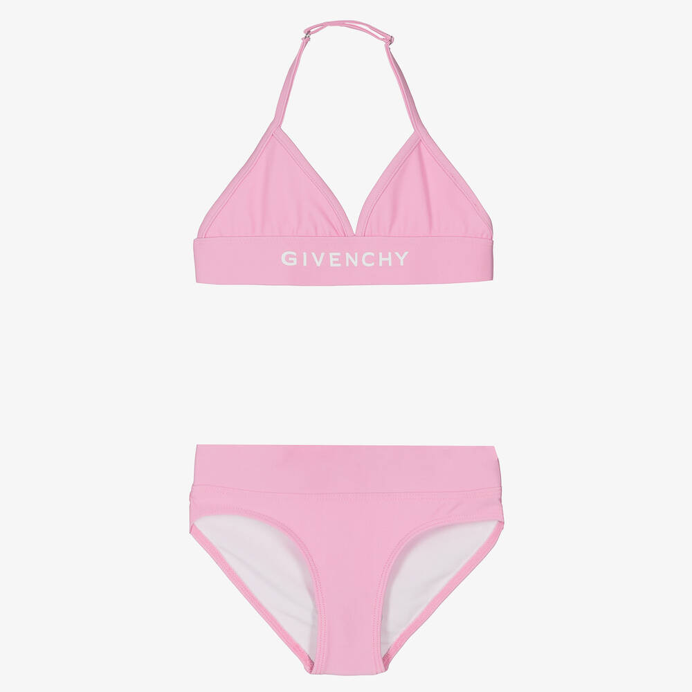 Givenchy-Girls Pink Logo Bikini | Childrensalon Outlet