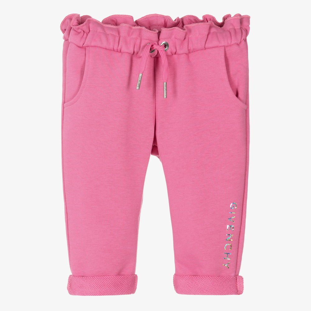 Givenchy - Girls Pink Logo Joggers | Childrensalon