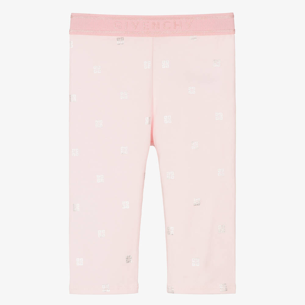 Givenchy-Girls Pink Logo Leggings | Childrensalon Outlet