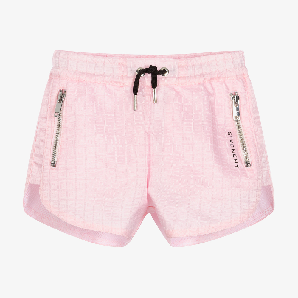 Givenchy - Girls Pink Logo Shorts | Childrensalon