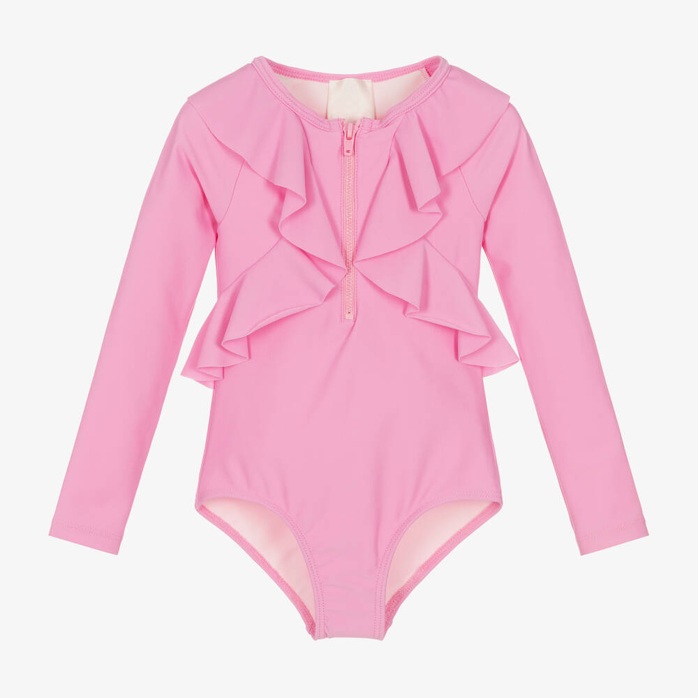 Givenchy - Rosa Badeanzug mit Rüschen | Childrensalon