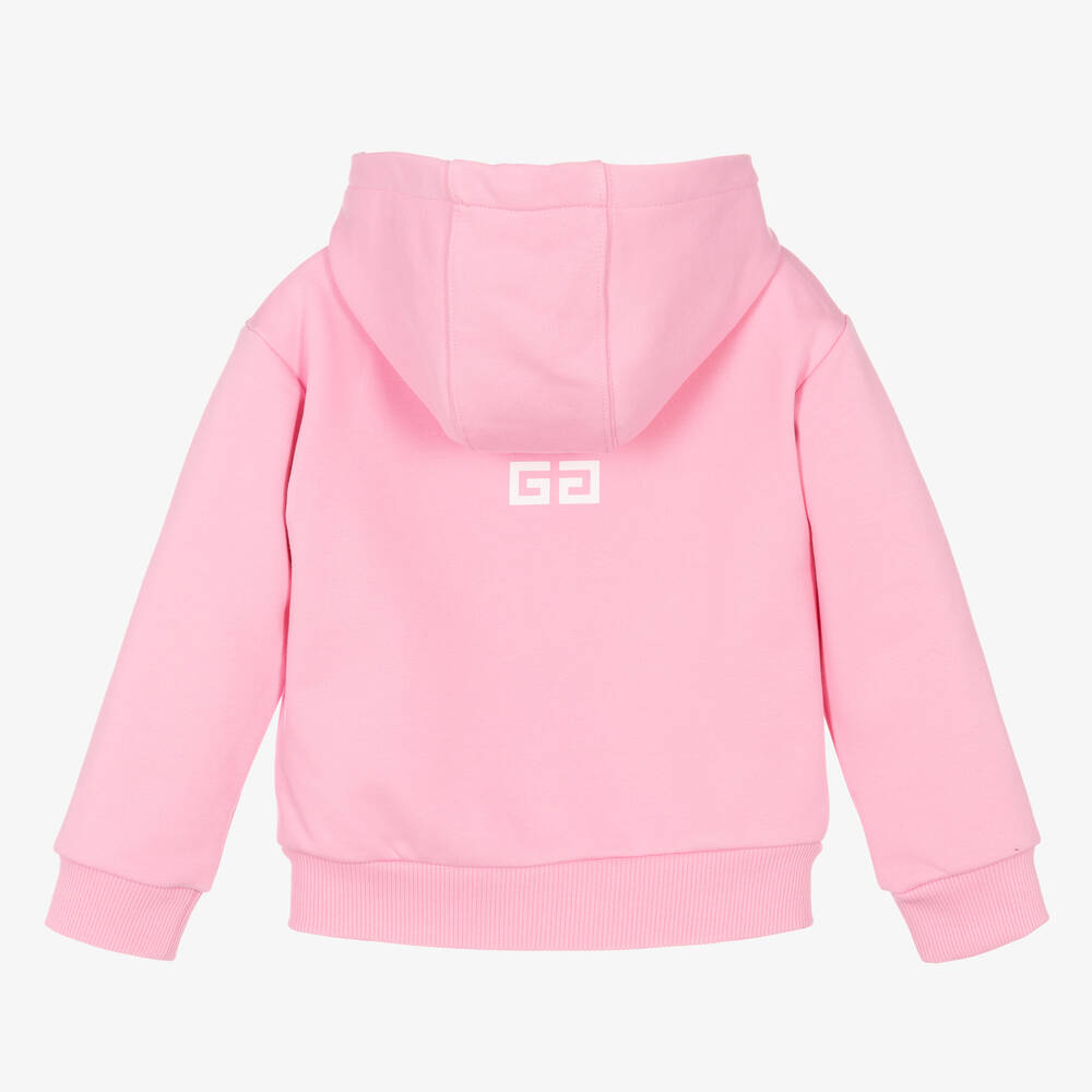Givenchy Girls Pink White Logo Hoodie