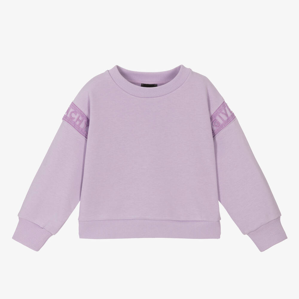 Givenchy - Sweat violet 4G fille | Childrensalon