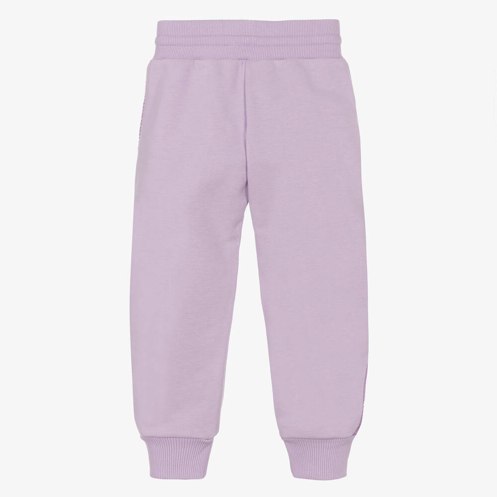 Givenchy Girls Purple Cotton Logo Joggers Childrensalon Outlet